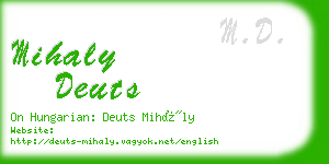 mihaly deuts business card